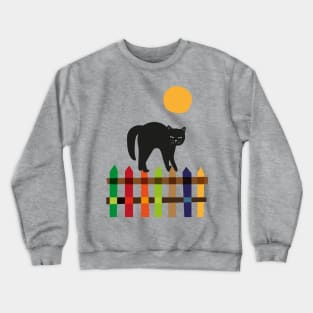 Cat on the fence Crewneck Sweatshirt